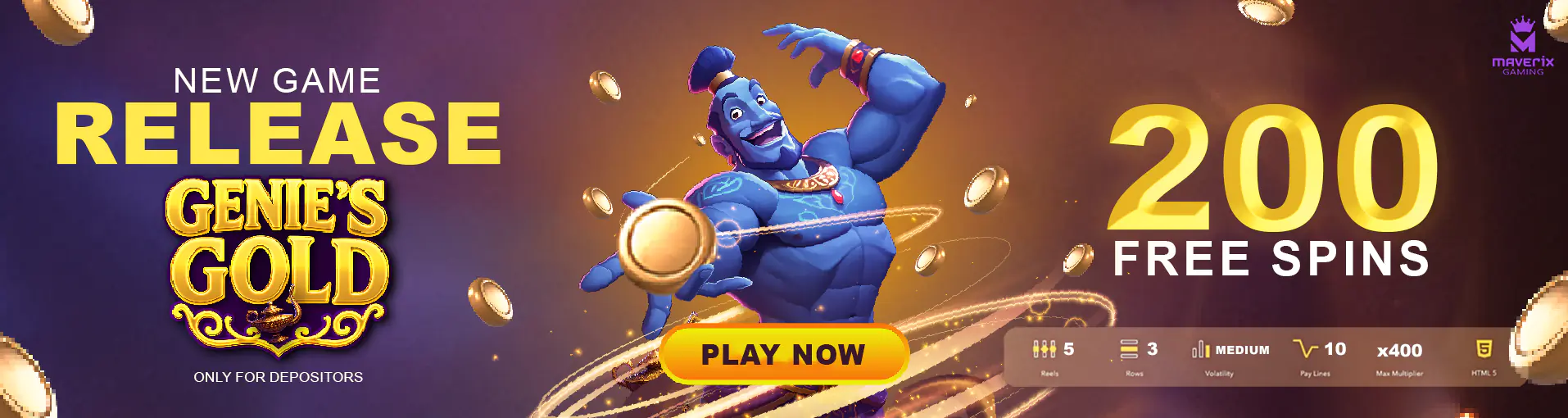 Welcome bonus slider